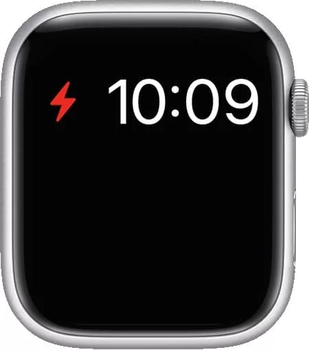 Значок в виде красной молнии на Apple Watch