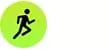 Значок "Зеленый кружок с бегущим человечком" на Apple Watch