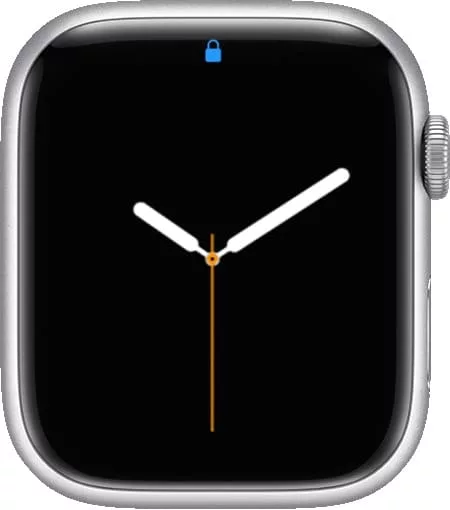 Синий значок замка на Apple Watch