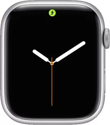 Значок "Зеленый кружок с бегущим человечком" на Apple Watch