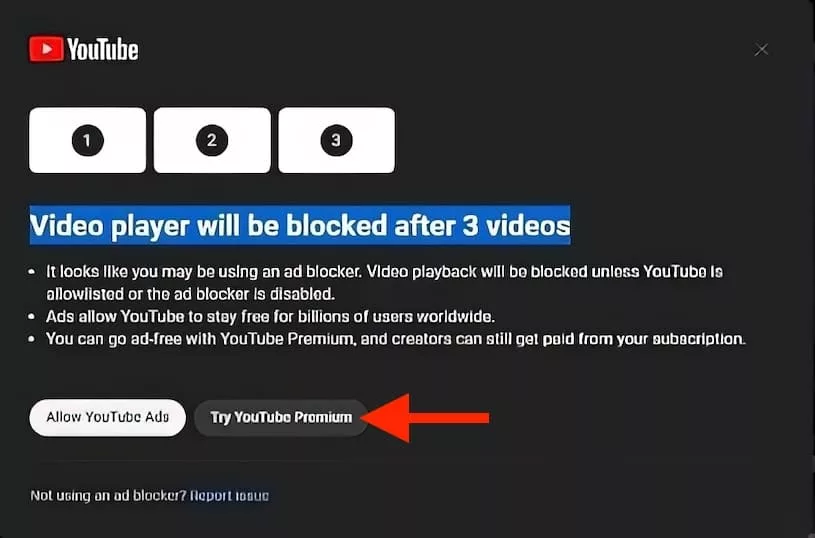 YouTube против блокировщиков рекламы