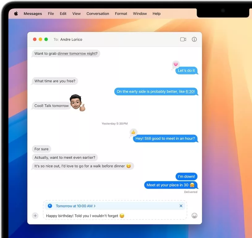 imessage send later macos sequoia