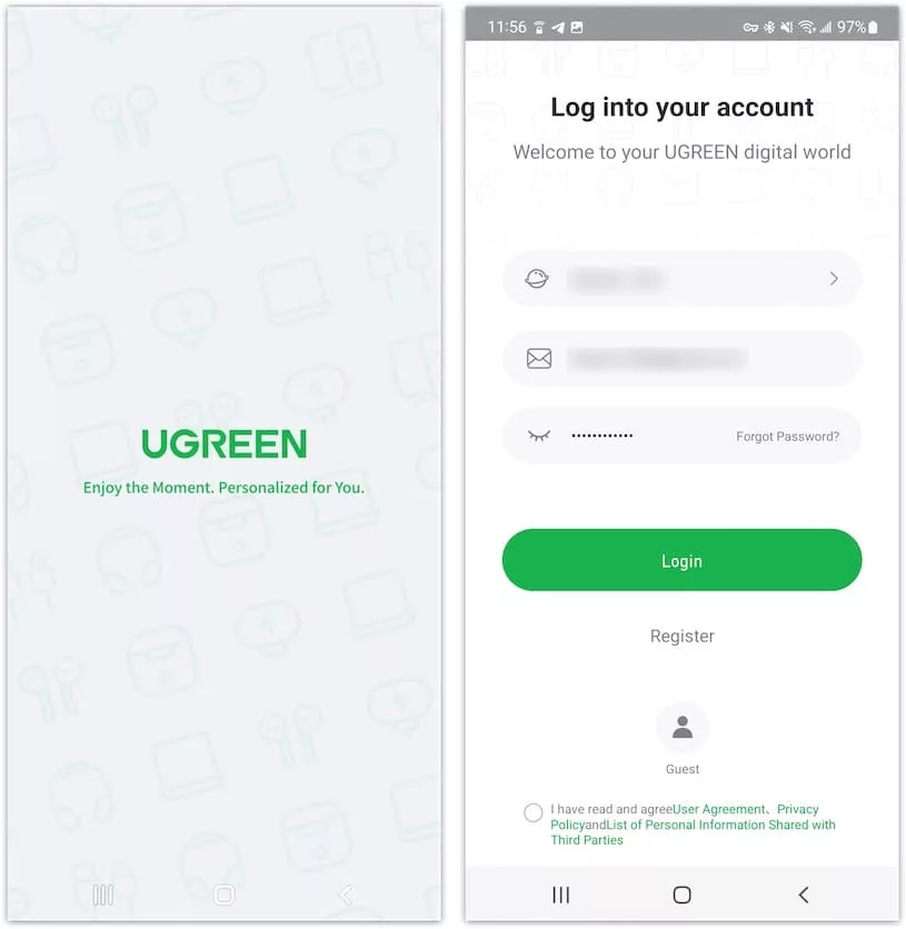 Приложение UGREEN Home