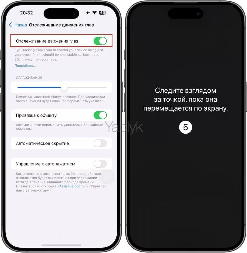 Управление iPhone или iPad при помощи глаз: как включить и пользоваться