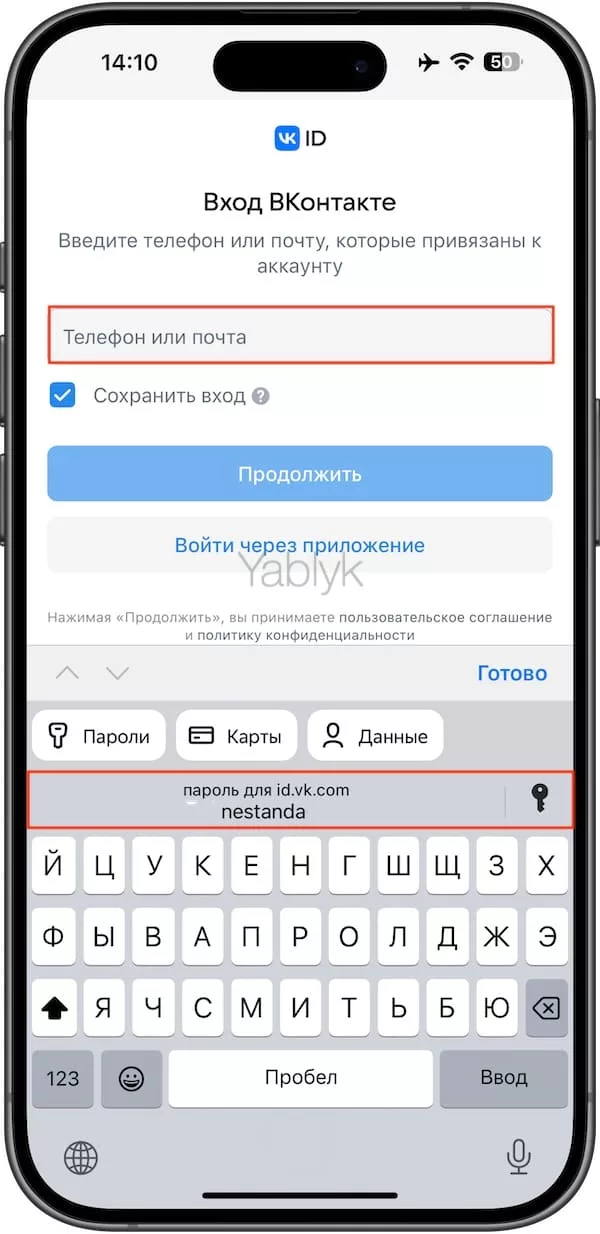 Как включить автозаполнение паролей из iCloud в Яндекс.Браузере на iPhone, iPad?