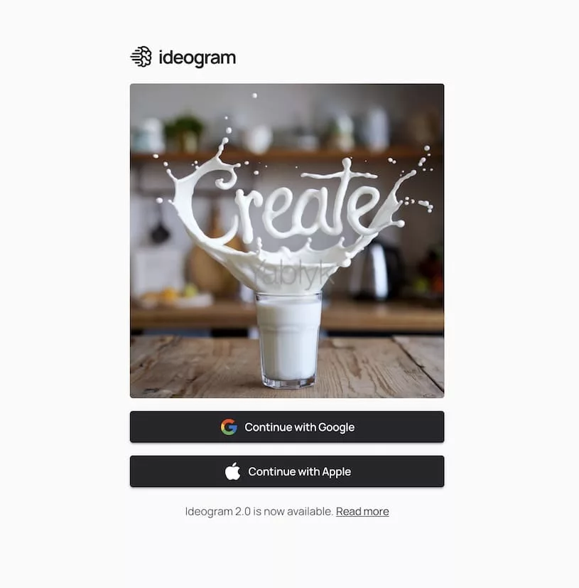 ideogram login page