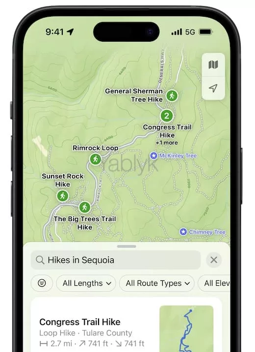 maps features ios