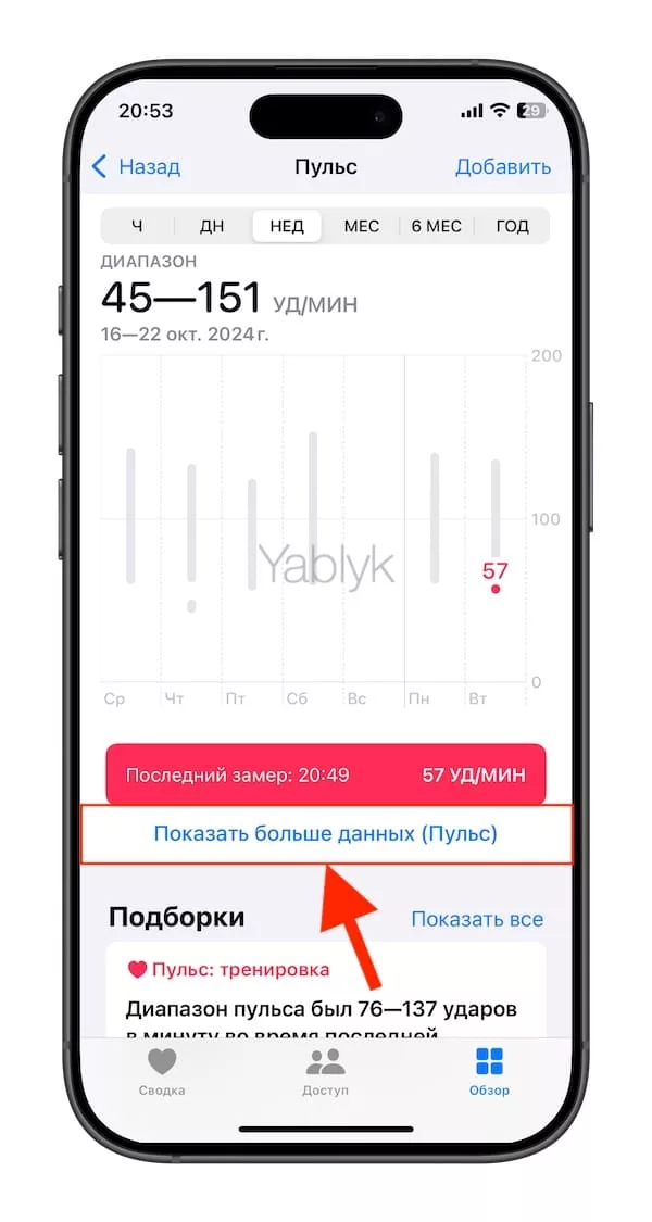 Обзор приложения «Основные показатели» (Vitals) для Apple Watch