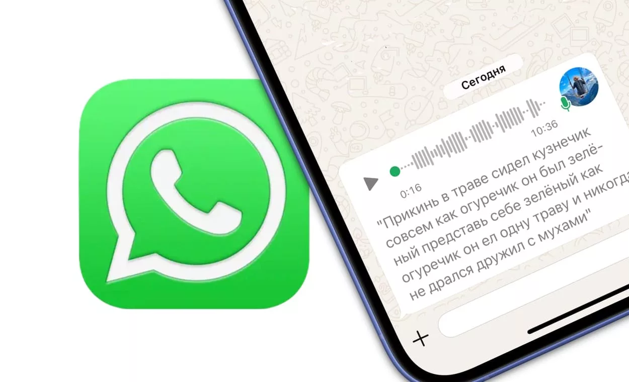 Расшифровка голосовых сообщений в текст в WhatsApp на iPhone