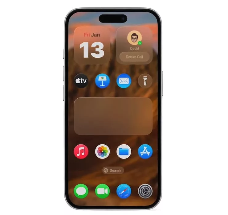 Новый дизайн домашнего экрана в iOS 19