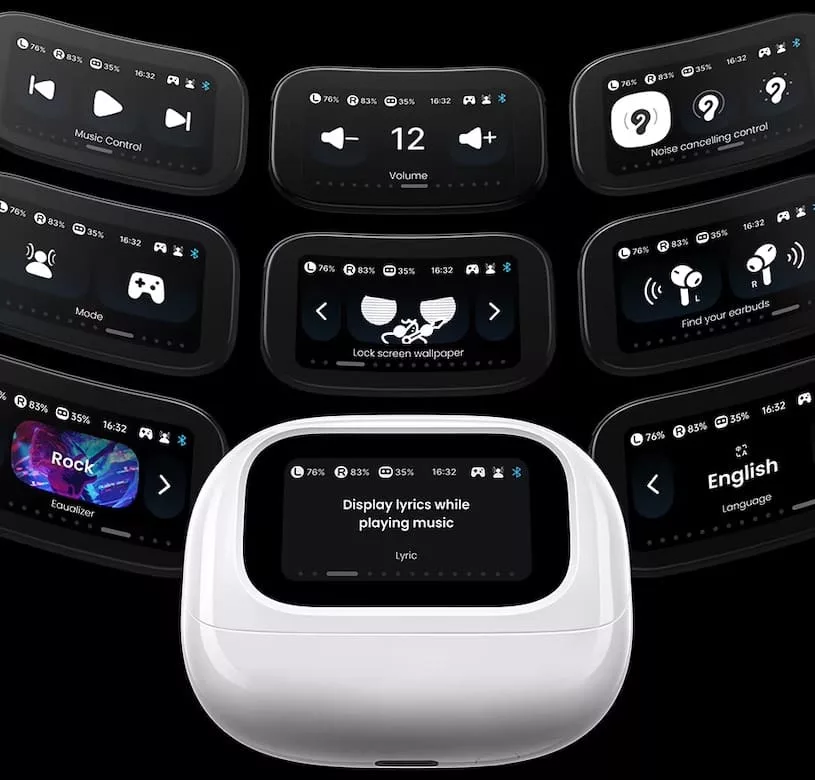 Обзор наушников с экраном UGREEN EchoBuds Magic - возможности зарядного кейса