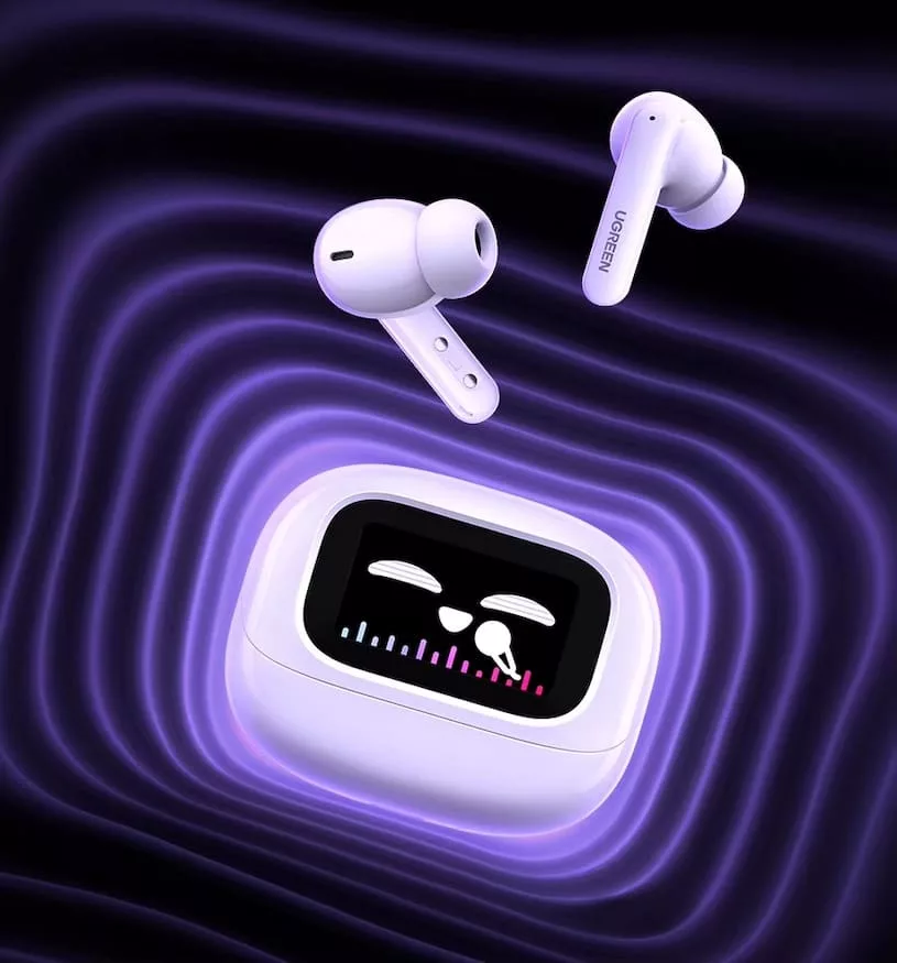 Обзор наушников с экраном UGREEN EchoBuds Magic - упаковка