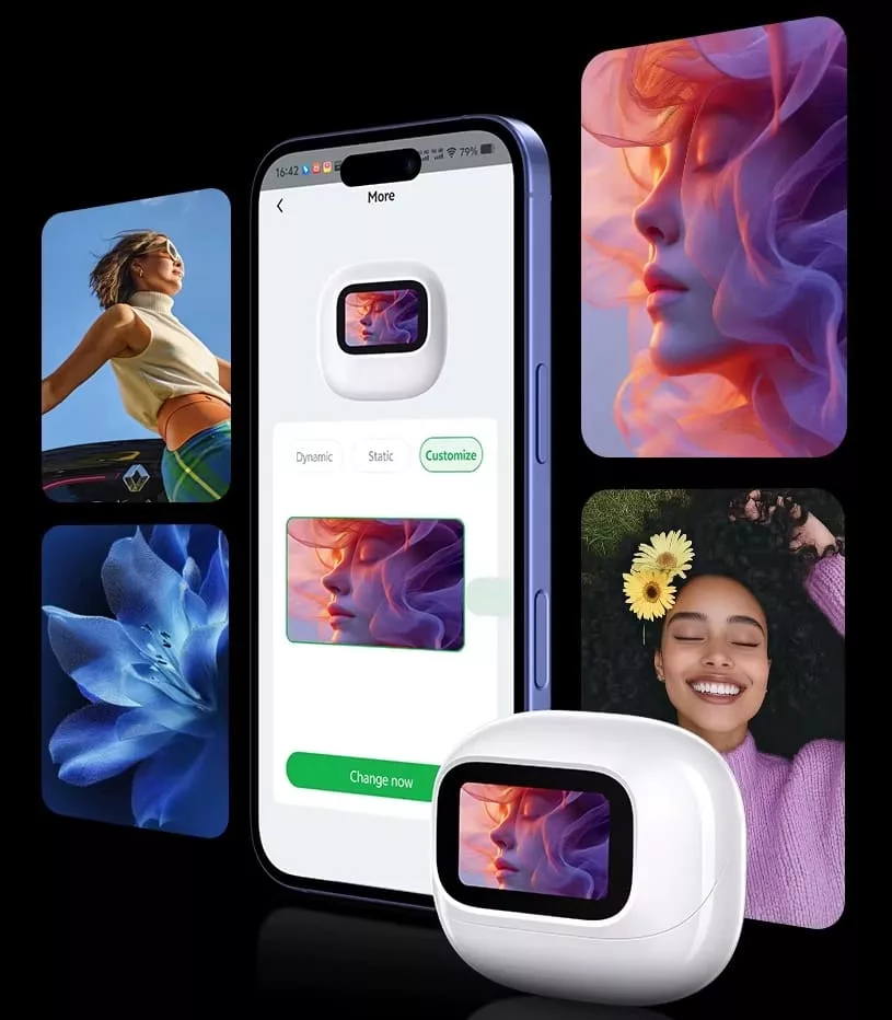 Обзор наушников с экраном UGREEN EchoBuds Magic - смена фоновых изображений