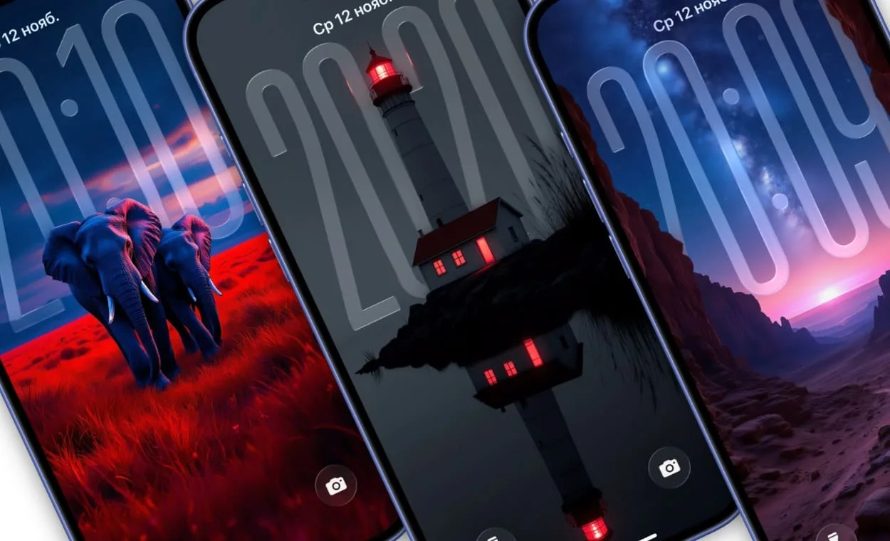 Большие часы на iPhone