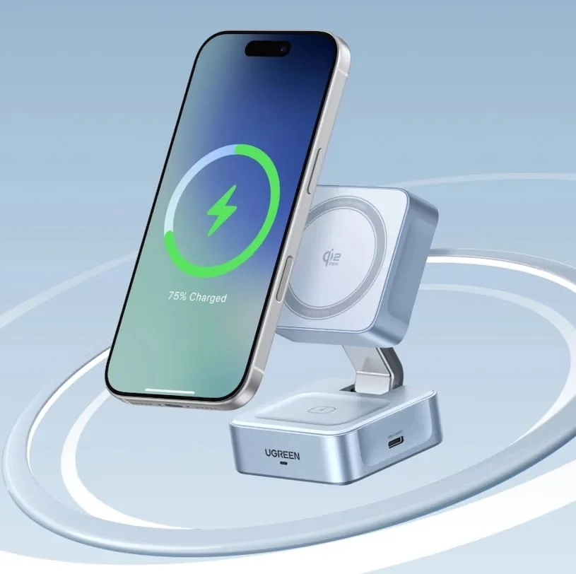 Ugreen Qi2 25W MagFlow 2-in-1: быстрая беспроводная зарядка iPhone - совместимость