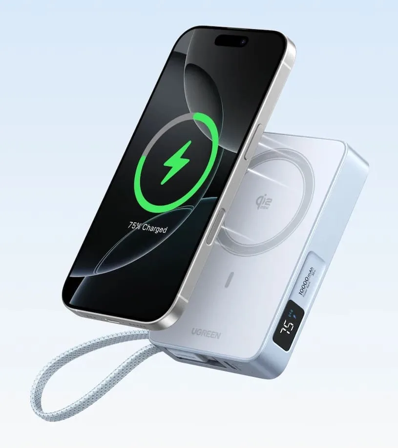 Повербанк Ugreen Qi2 MagFlow 10 000 mAh (PB773)