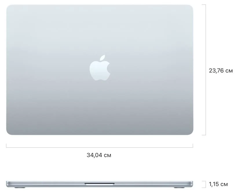 Размер 15-дюймового macbook air m5