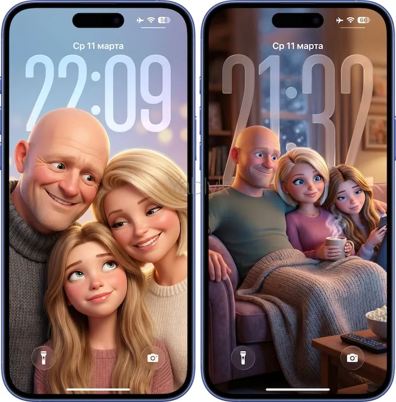 Обои на iPhone в стиле Disney Pixar из своих фото: готовый промт и инструкция